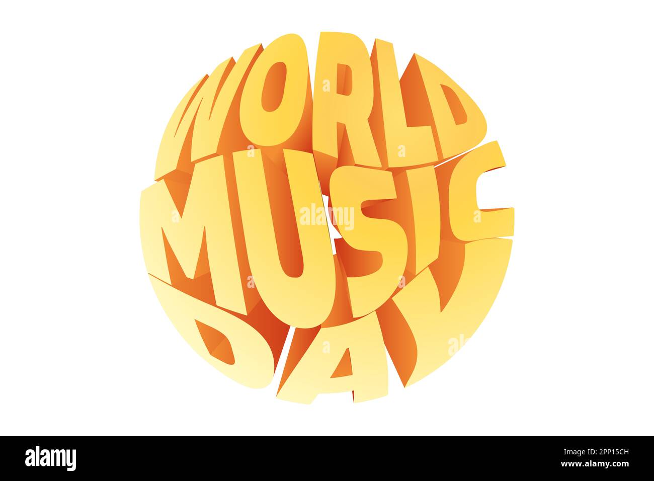 World Music Day design element 3d render graphic stylized type theme