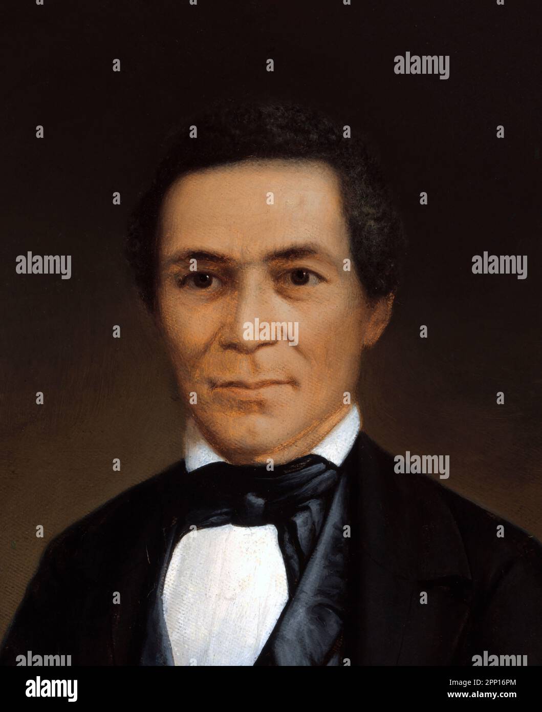 John Russwurm. Portrait of the Jamaican born African American abolitionist, John Brown Russwurm (1799-1851) c. 1850 Stock Photo