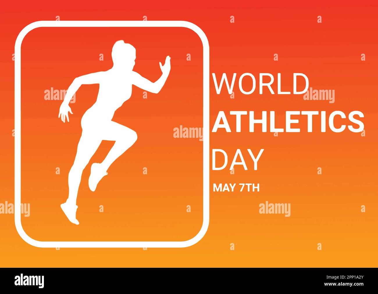 World Athletics Day. May 7Th. Template for background, banner, card