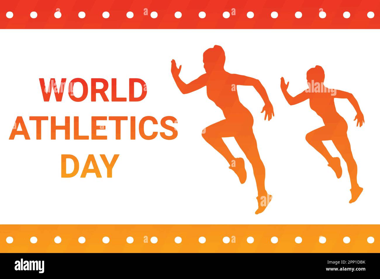 World Athletics Day. Design for greeting card, banner and poster