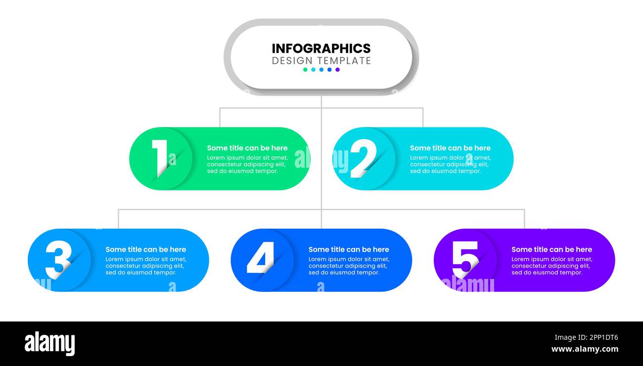 Infographic template with icons and 5 options or steps. Can be used for ...