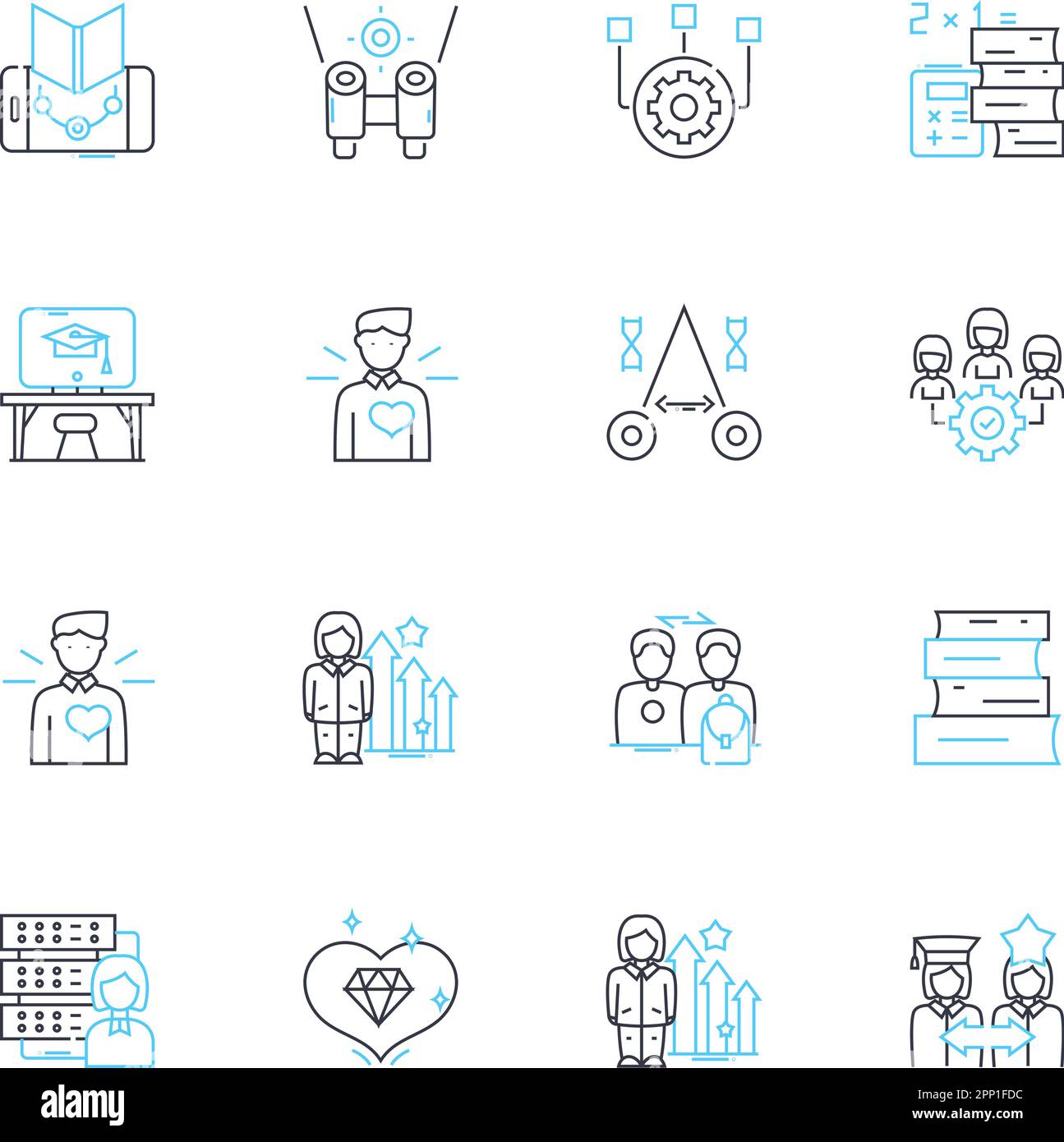 Generosity and outreach linear icons set. Altruism, Charity