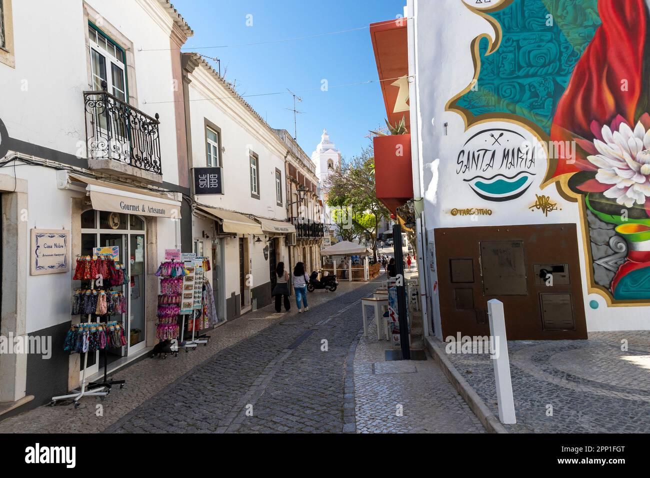 LAGOS, PORTUGAL, 16th APRIL 2023 View of the beautiful downtown area