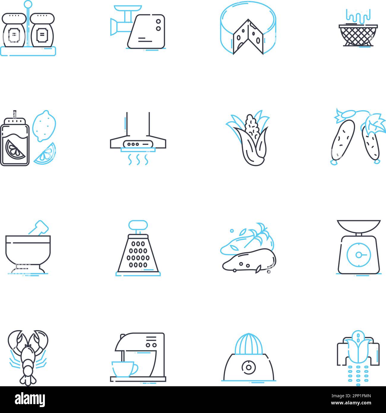 Tableware items linear icons set. Plates, Bowls, Cups, Saucers, Forks, Spoons, Knives line vector and concept signs. Napkins,Placemats,Coasters Stock Vector