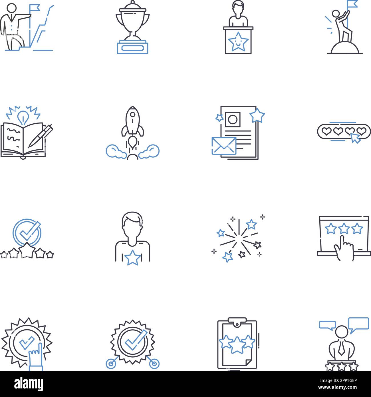 Unstoppable high-flyers line icons collection. Velocity, Elevation 