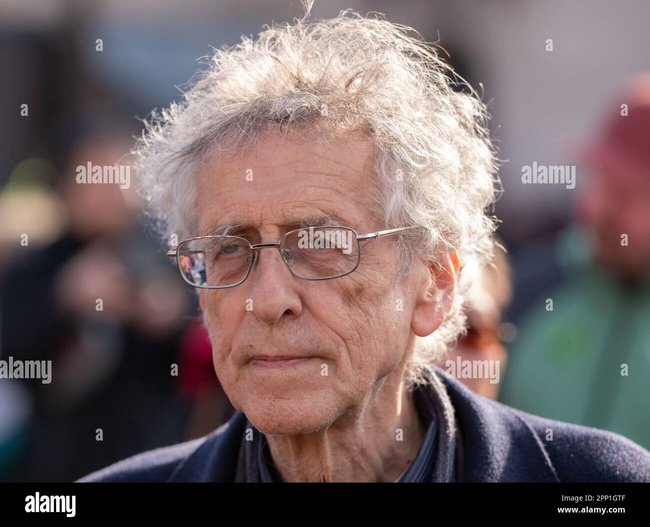London, UK. 21st Apr 2023. Climate change denier Piers Corbyn ( brother of ex Labour party leader Jeremy) at Extinction Rebellion, The Big one,  Parliament London United KIngdom Picture garyroberts/worldwidefeatures.com Credit: GaryRobertsphotography/Alamy Live News Stock Photo