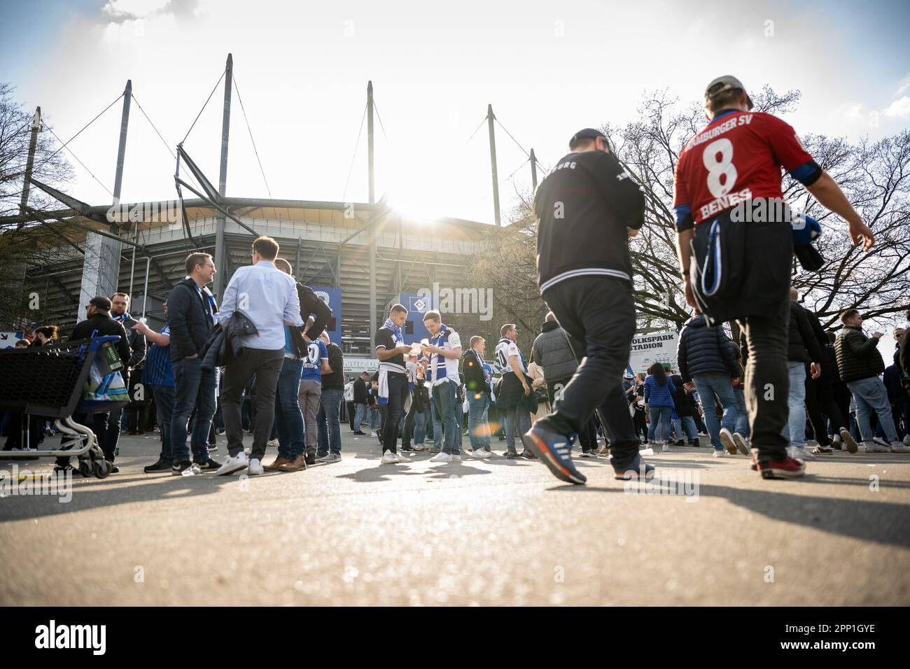 Hamburg, Germany. 21st Apr, 2023. Soccer: 2. Bundesliga, Hamburger SV ...