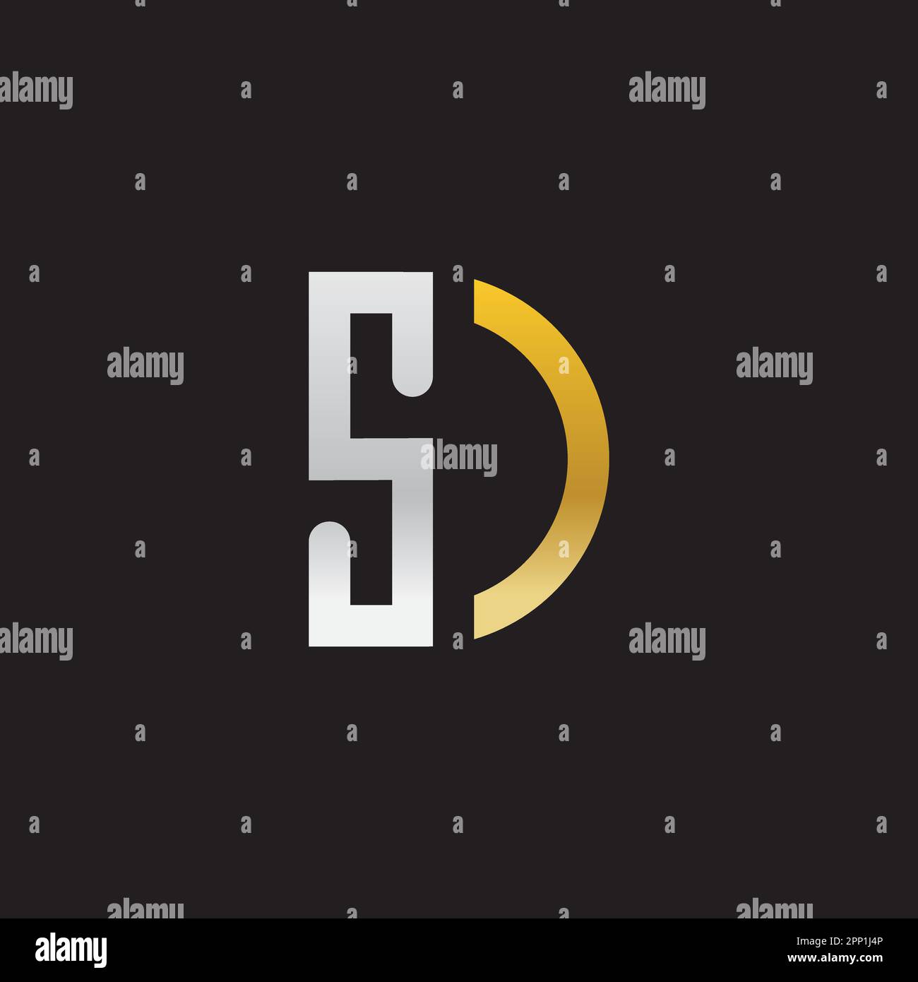 Alphabet letters monogram logo DS,SD,S and D, elegant and Professional ...