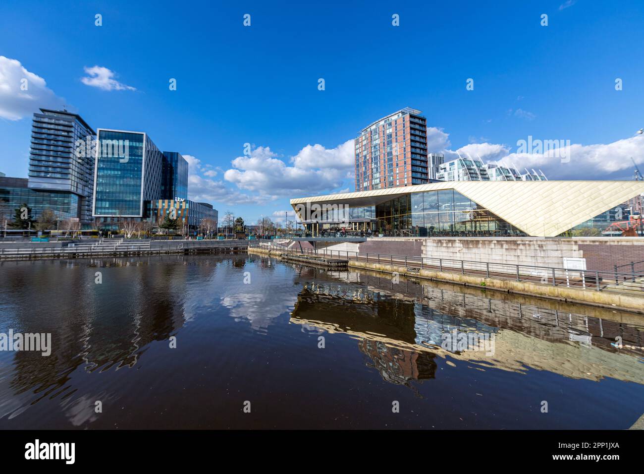 The Alchemist MediaCity UK, MediaCityUK, North Bay, Salford Quays, Manchester Ship Canal , England, UK Stock Photo