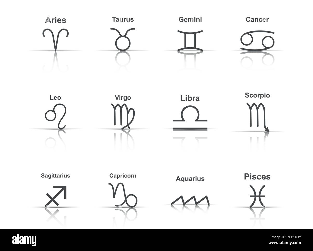 Vector zodiac icon in flat style. Astrology sign illustration pictogram. Horoscope business