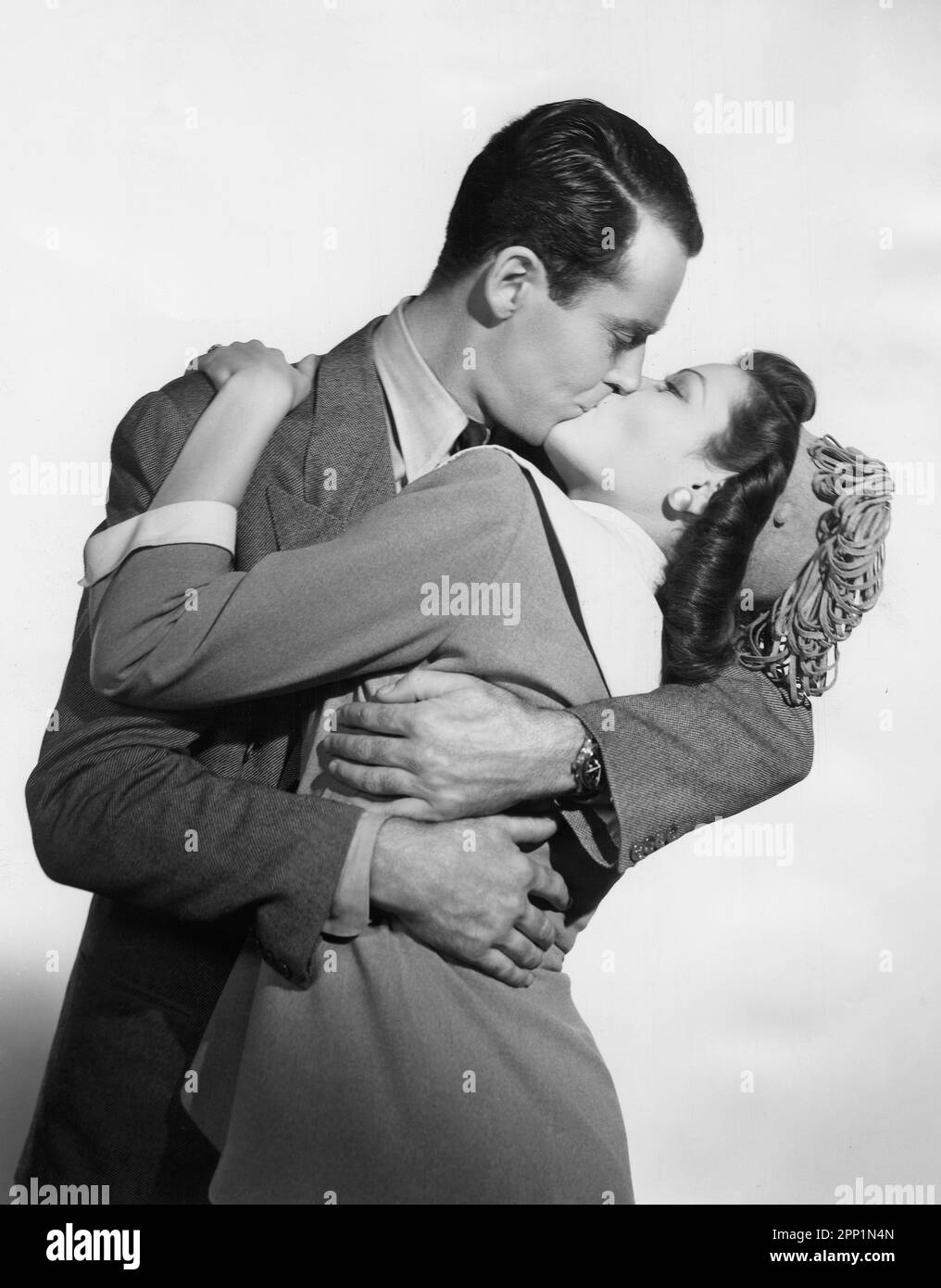 Henry Fonda, Gene Tierney, Publicity Portrait for the Film, 'Rings On Her Fingers', 20th Century-Fox, 1942 Stock Photo