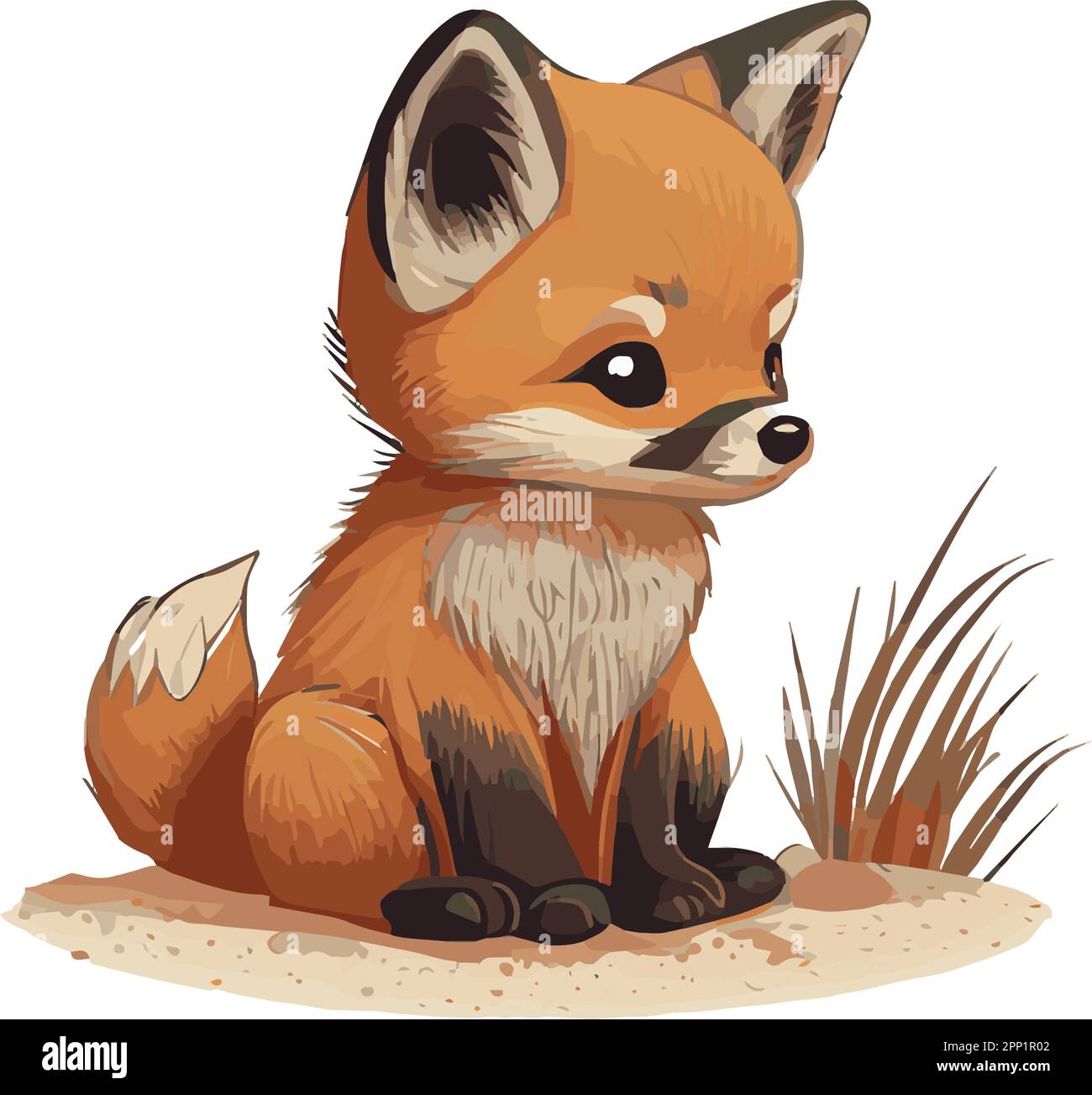How to draw a cute little cartoon fox » Easy-To-Draw.com