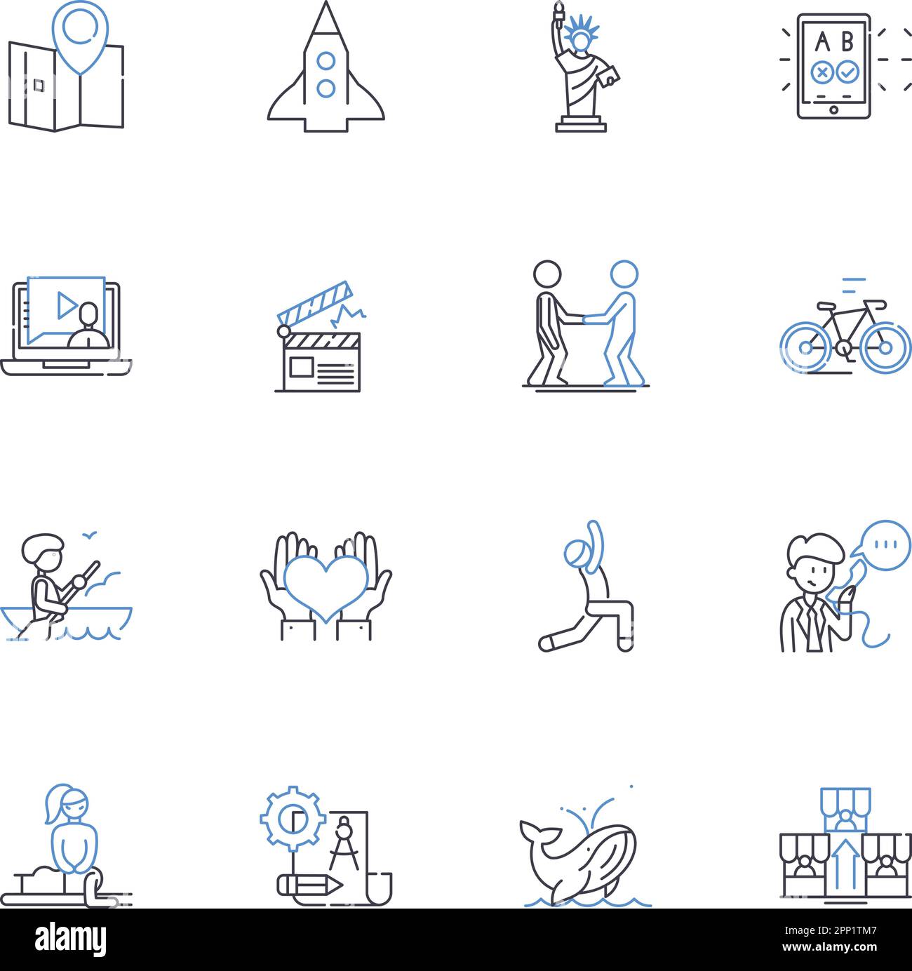 City breaks line icons collection. Adventure, Culture, Exploration 