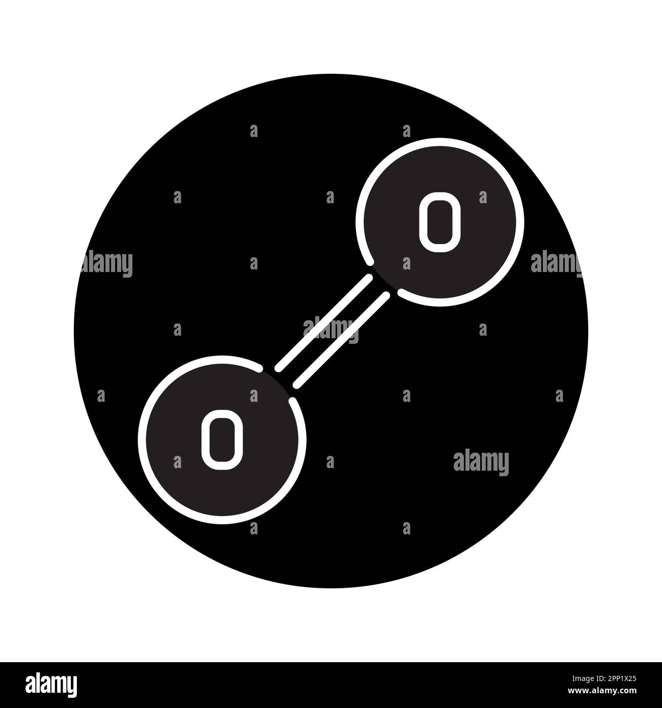 Oxygen formule color line icon. Pictogram for web page, mobile app ...