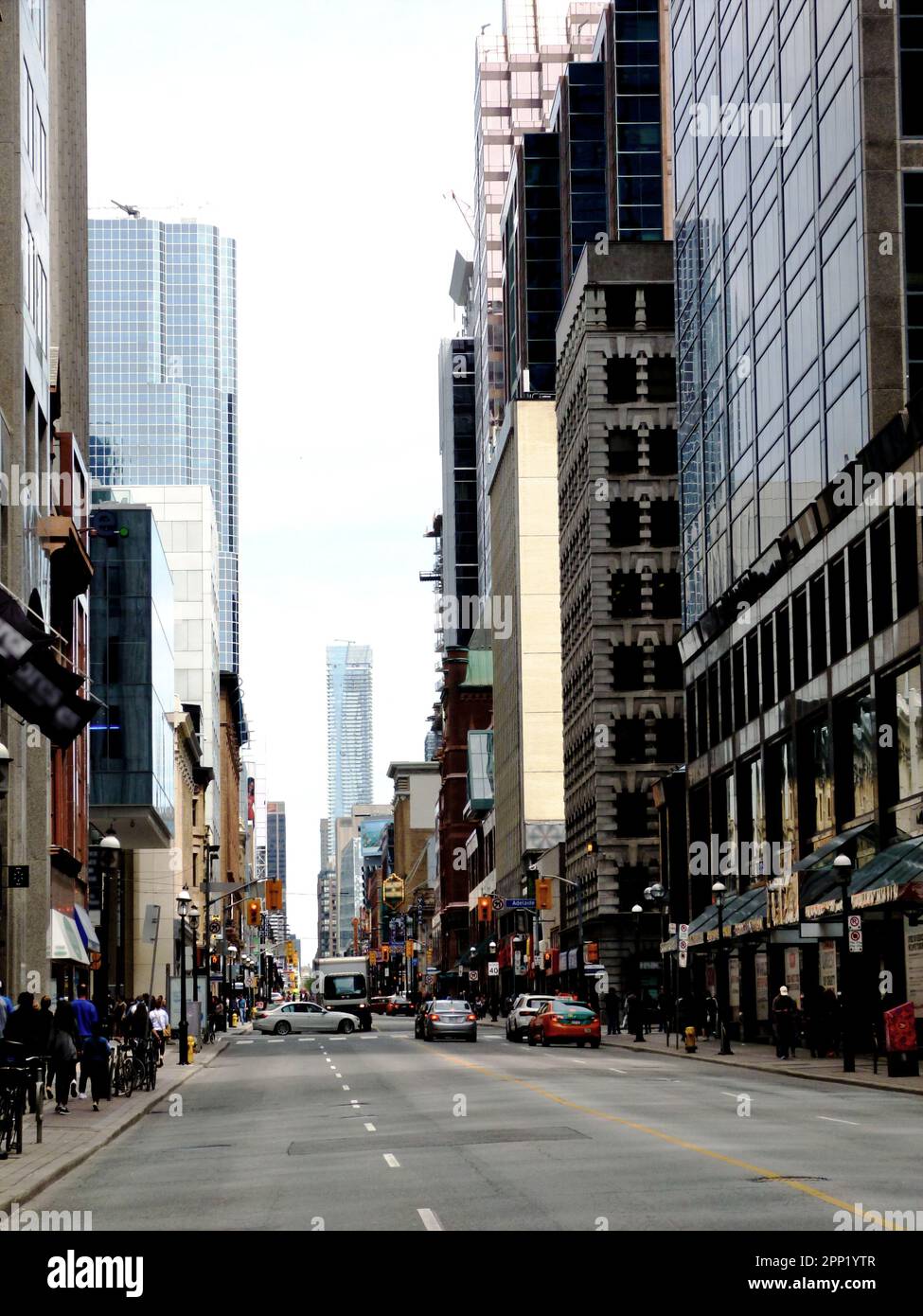 the Yonge street in downtown Toronto. popular tourist and shopping area