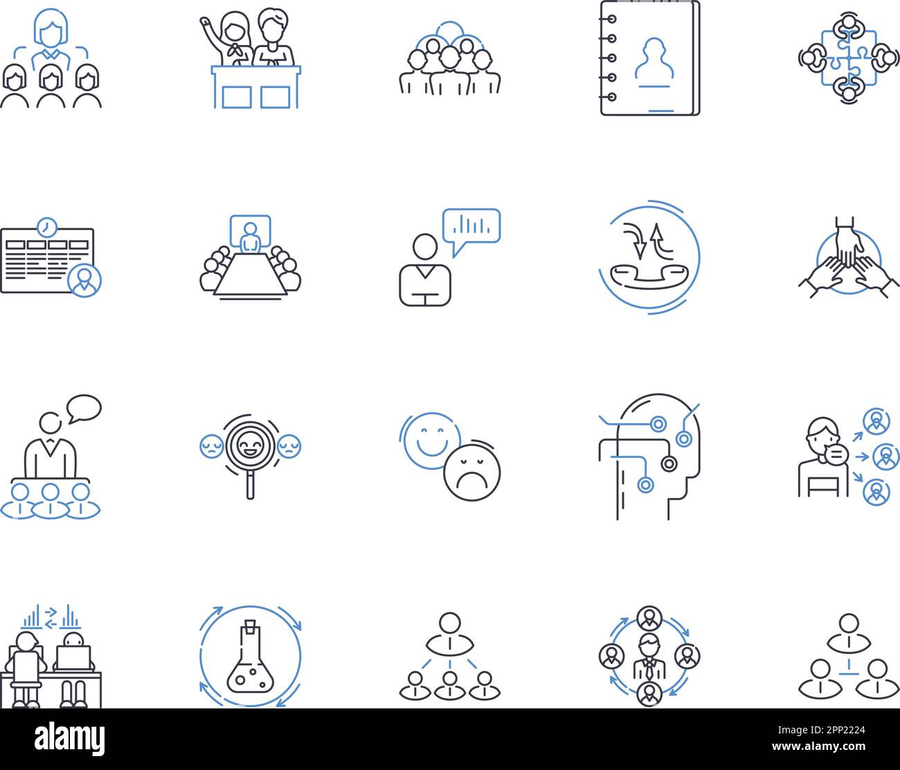 Fellowship badges line icons collection. Accomplished, Accomplishment, Appreciation, Award, Knowledgeable, Challenge, Champion vector and linear Stock Vector