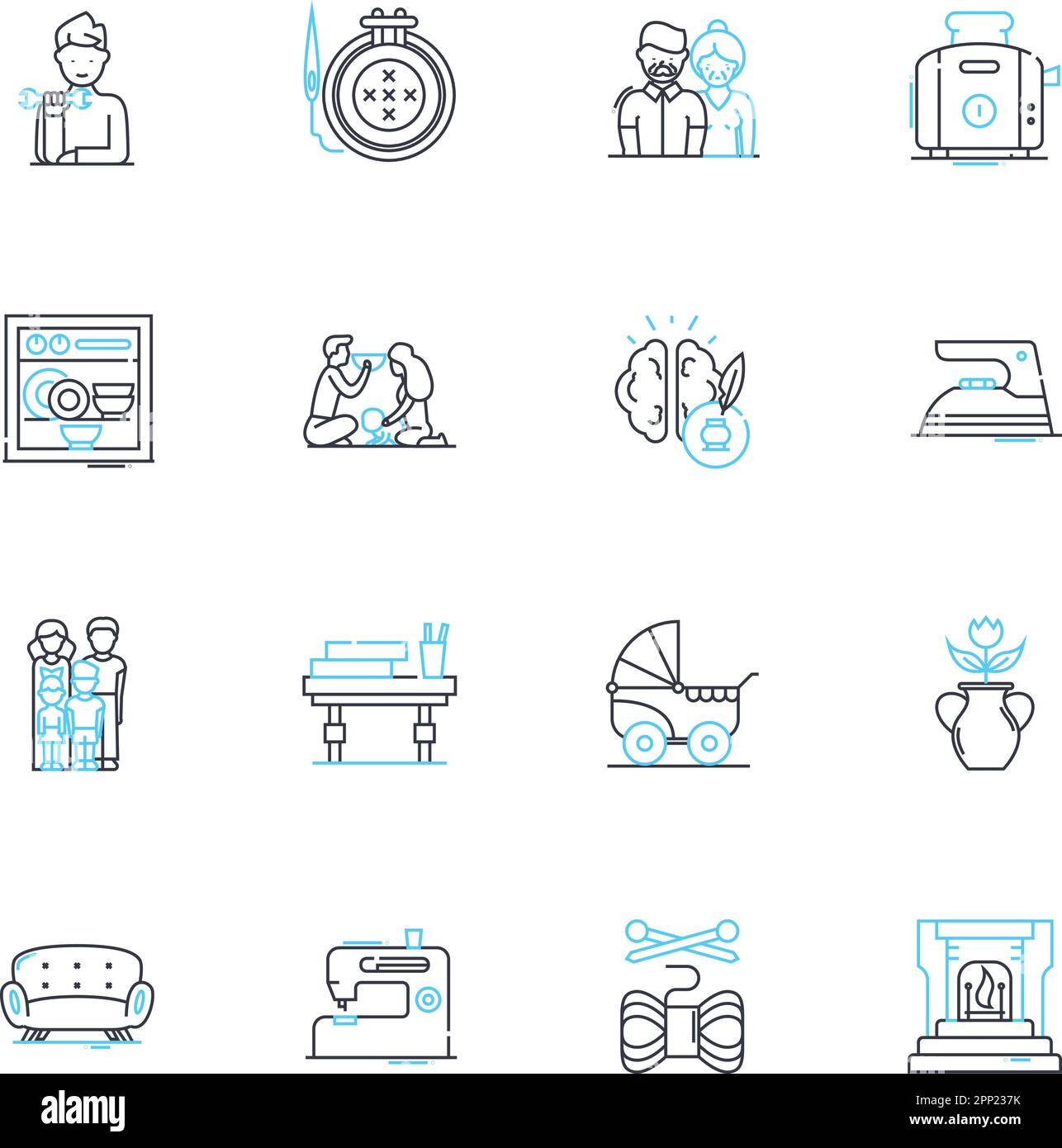 Inhabitants linear icons set. People, Residents, Locals, Dwellers, Citizens, Natives, Settlers line vector and concept signs. Occupants,Colonizers Stock Vector