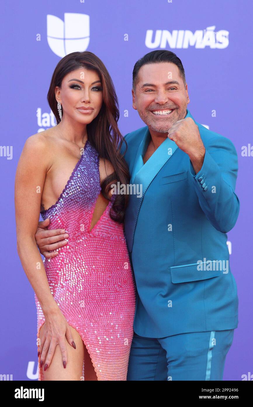 Las Vegas, NV, USA. 20th Apr, 2023. Holly Sonders, Oscar De La Hoya at