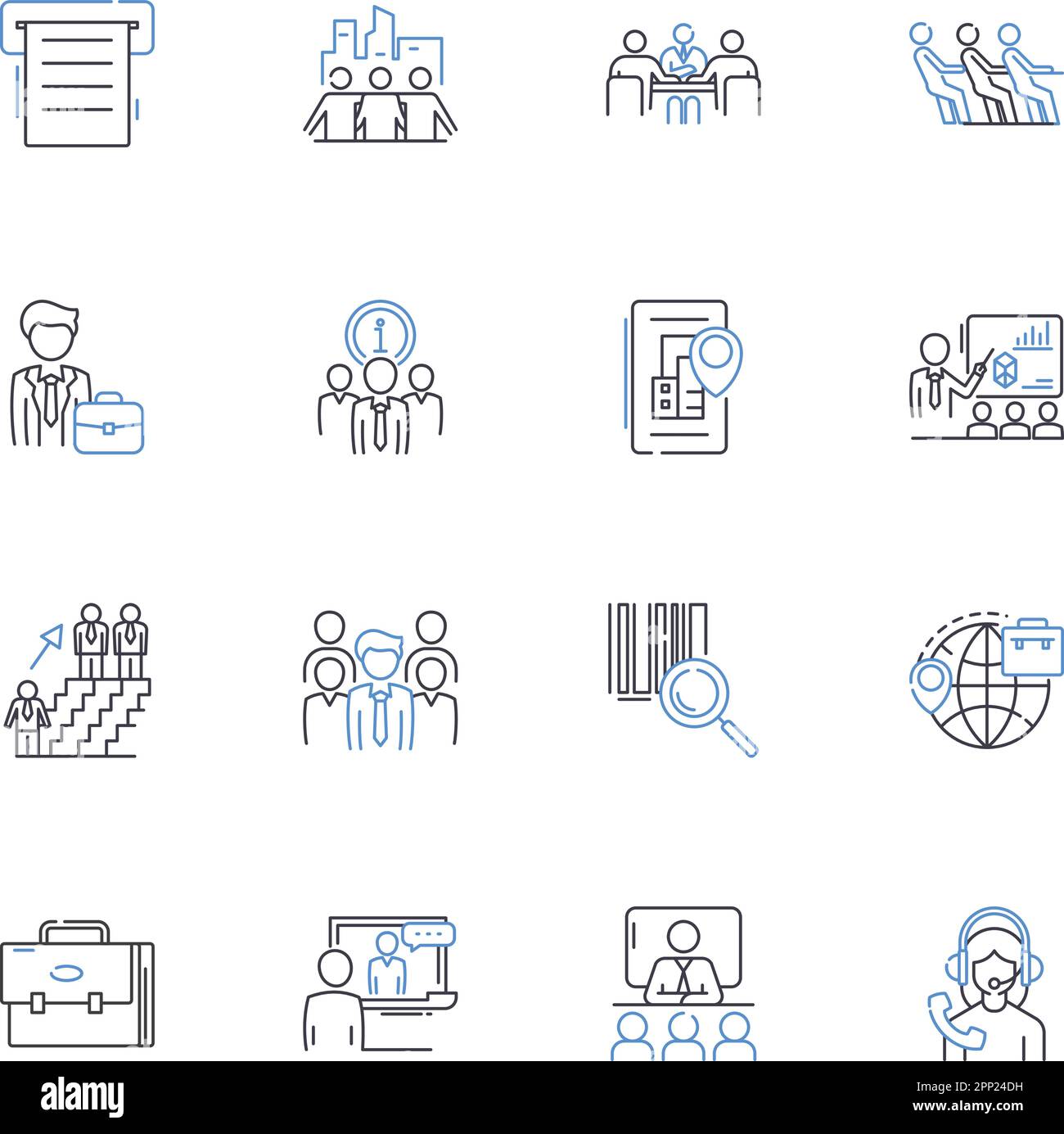 Endowment fund line icons collection. Investment, Donations, Grants ...