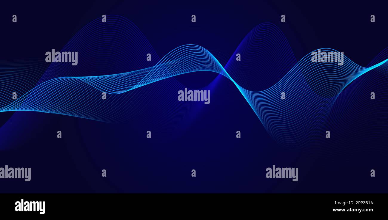 Abstract banner with a flowing waves design Stock Vector
