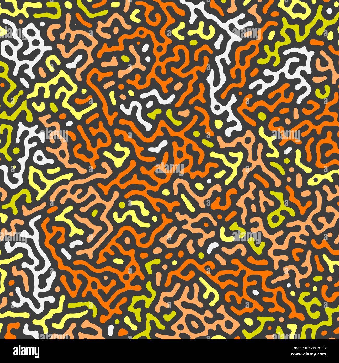 Abstract turing pattern design in orange and yellow colours Stock ...