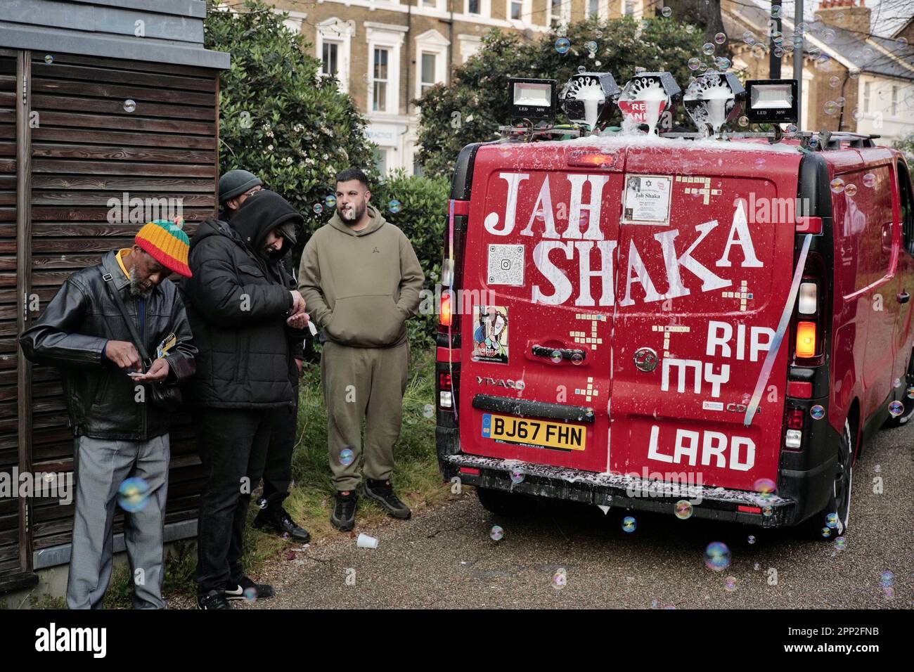 London, UK. 21st Apr 2023. The ‘Nine night’ ritual was held at ...
