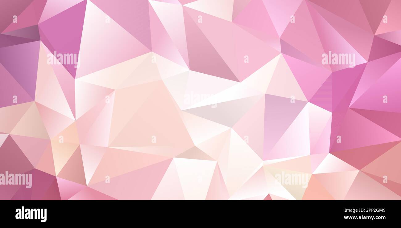 Abstract banner with a pink low poly design Stock Vector Image & Art ...