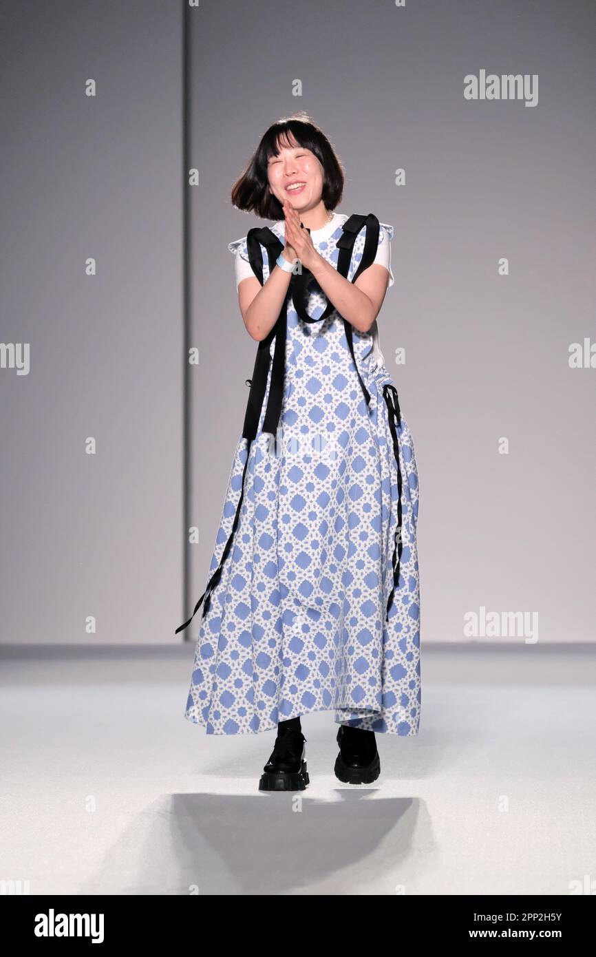 London, UK. 21st April, 2023. Koreabased designer Minju Kim walks the