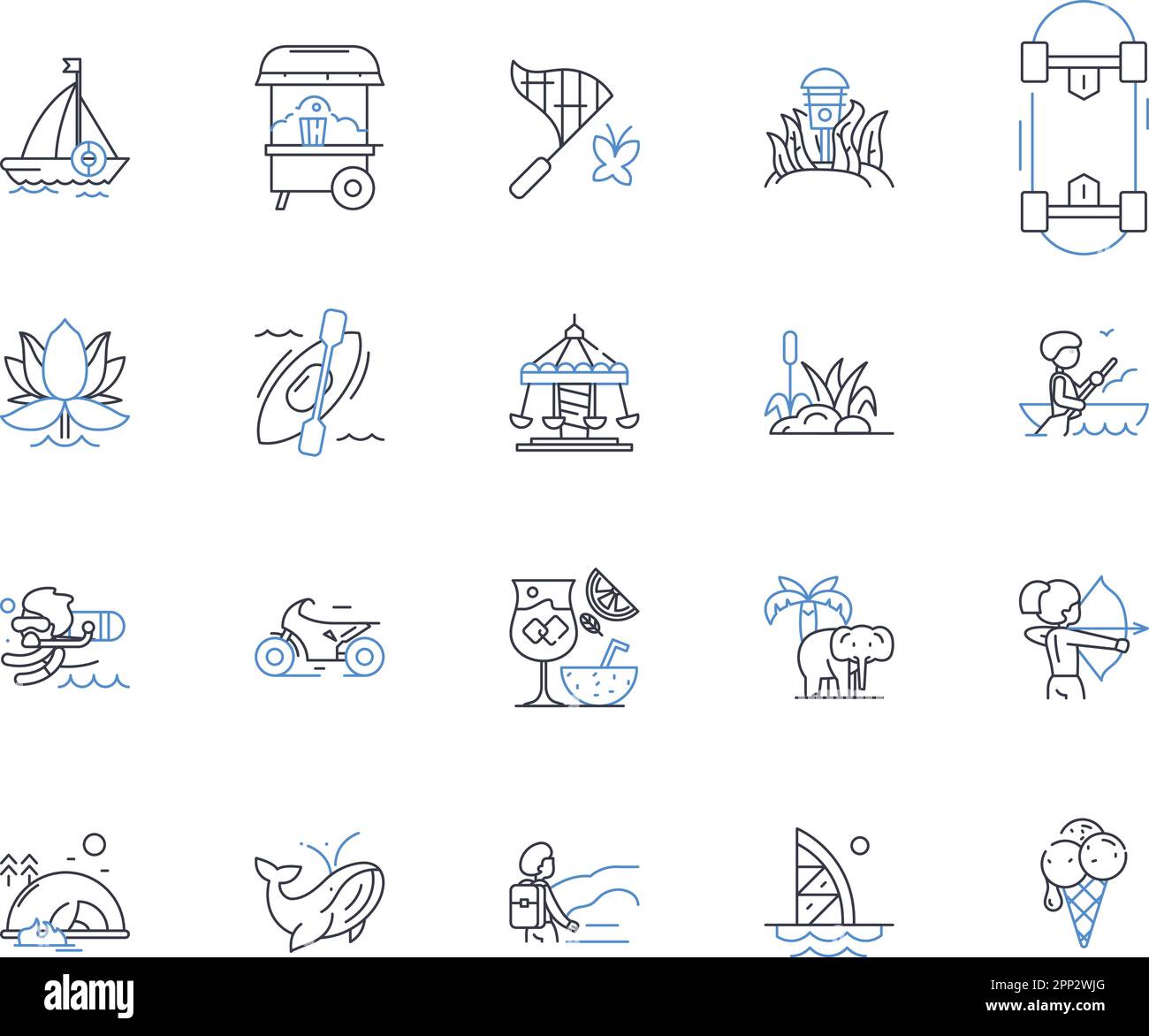 City excursion line icons collection. Architecture, History, Culture, Cuisine, Landmarks, Parks, Museums vector and linear illustration. Galleries Stock Vector