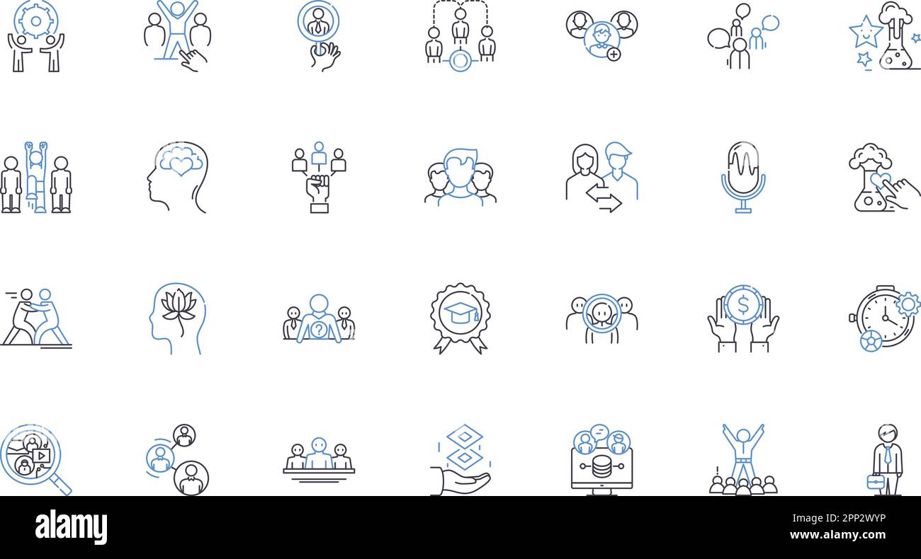 Performance enhancement line icons collection. Agility, Stamina