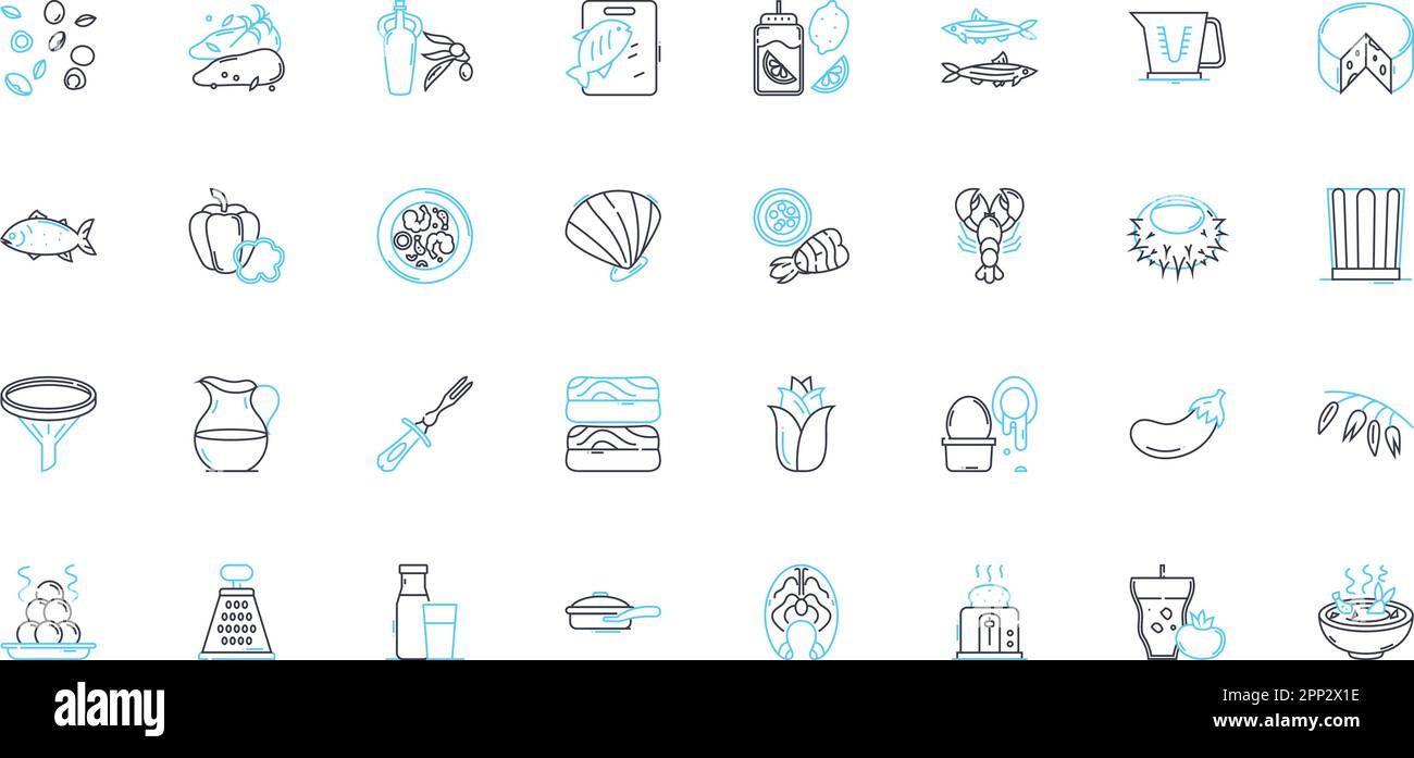 Juice Bar linear icons set. Smoothies, Fresh, Cleanse, Juices, Health ...