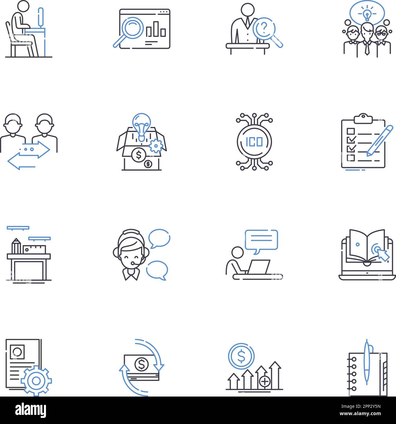 Conclave line icons collection. Gathering, Election, Assembly ...