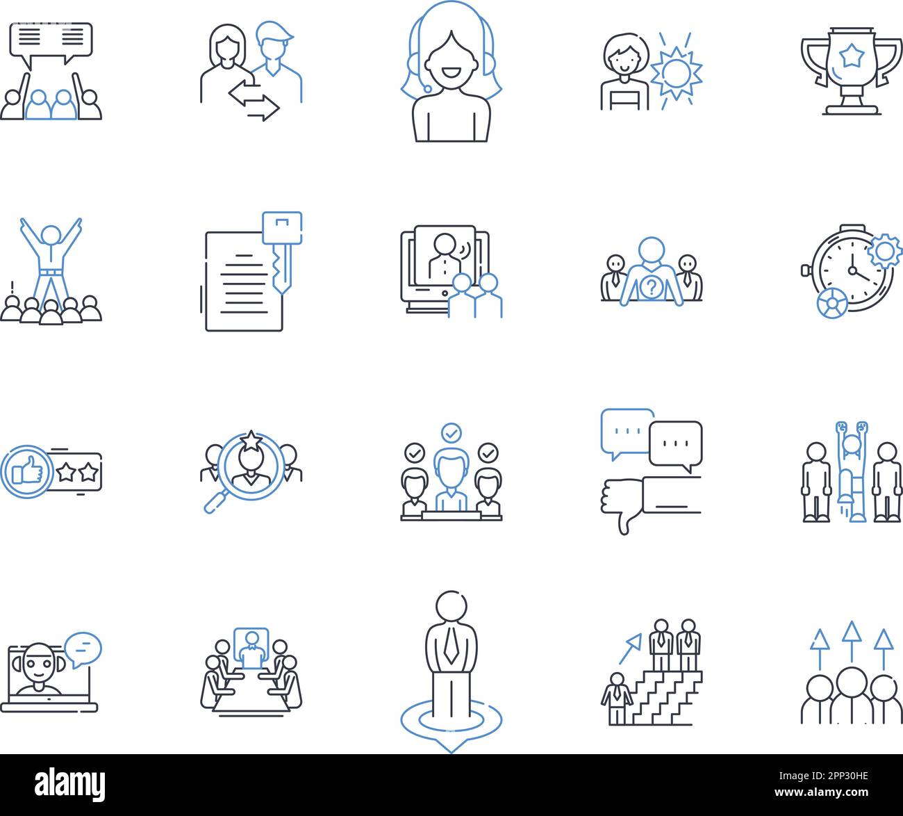 Motivational speaking line icons collection. Inspiration, Empowerment ...