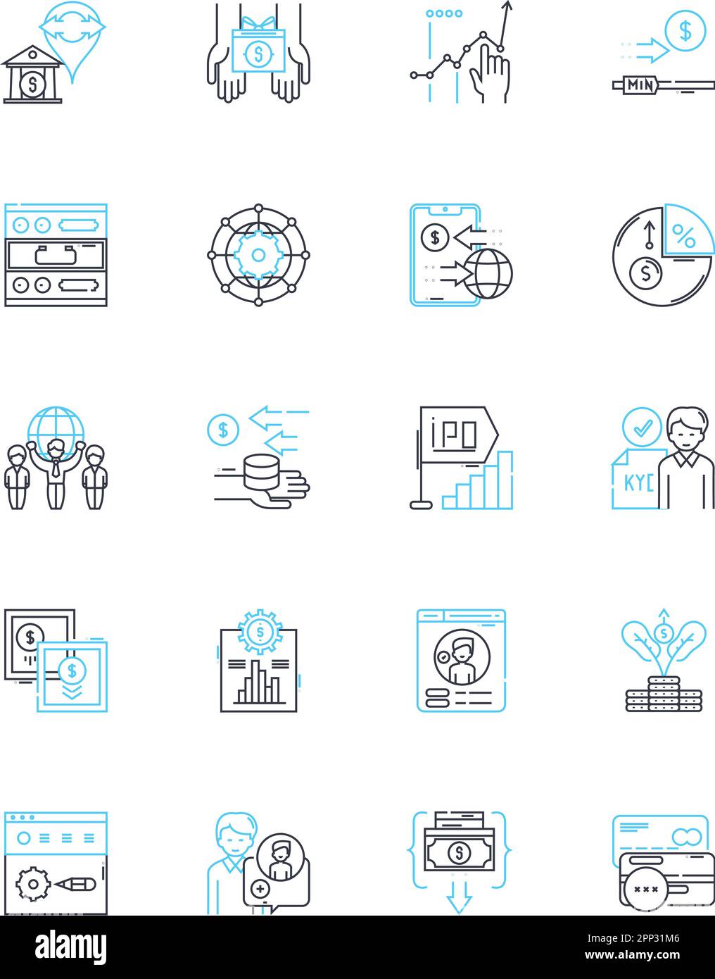 Enterprise returns linear icons set. Refunds, Returns, Reimbursement