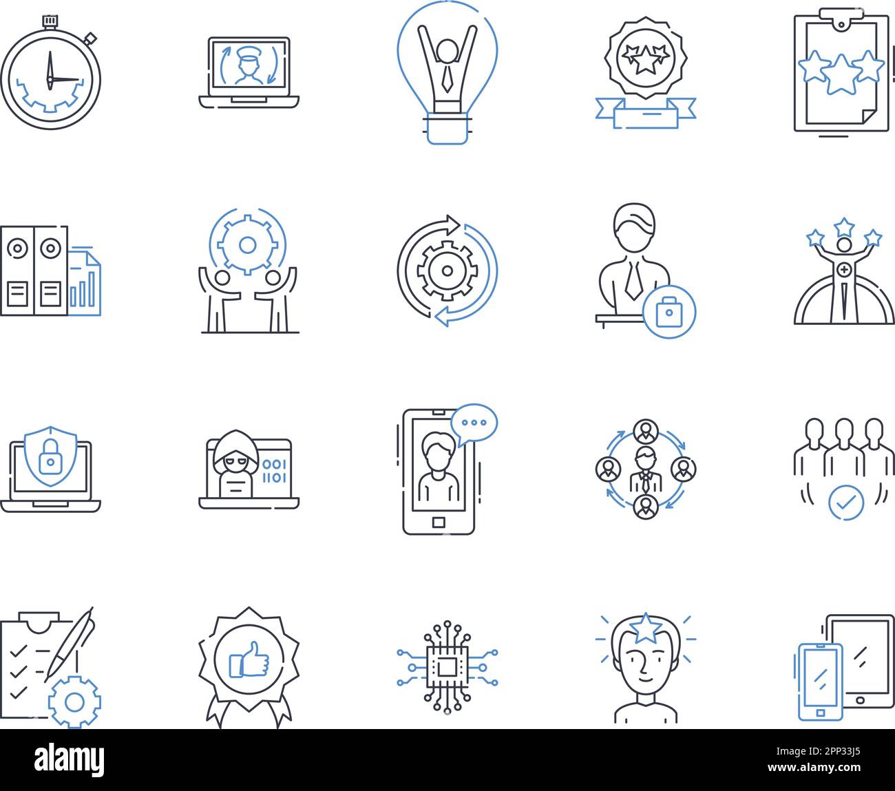 Strategic unions line icons collection. Alliance, Collaboration, Partnership, Synergy, Integration, Unity, Bonding vector and linear illustration Stock Vector