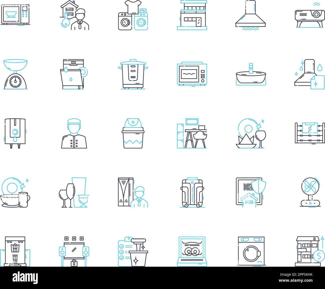 Hospitality Field Linear Icons Set. Service, Guest, Experience ...