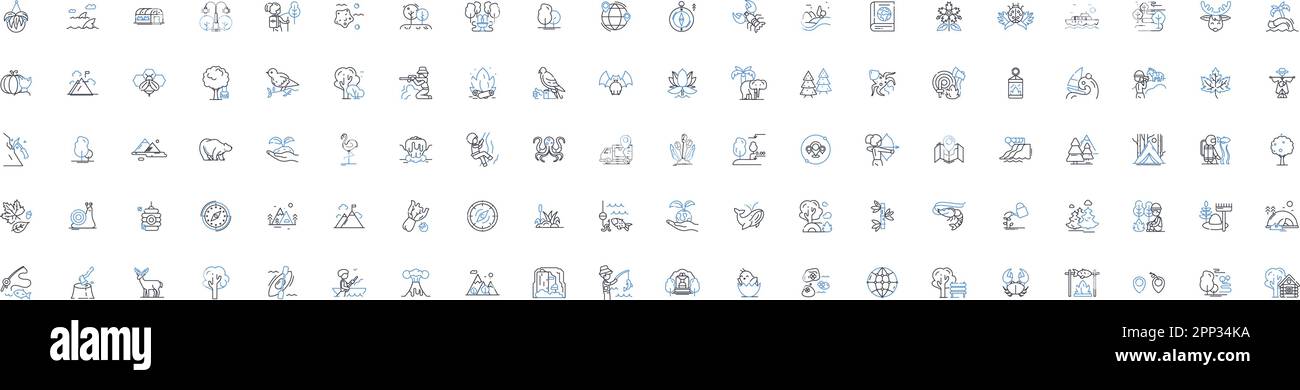 Incredible beauty line icons collection. Radiant, Breathtaking, Exquisite, Stunning, Mesmerizing, Serene, Majestic vector and linear illustration Stock Vector