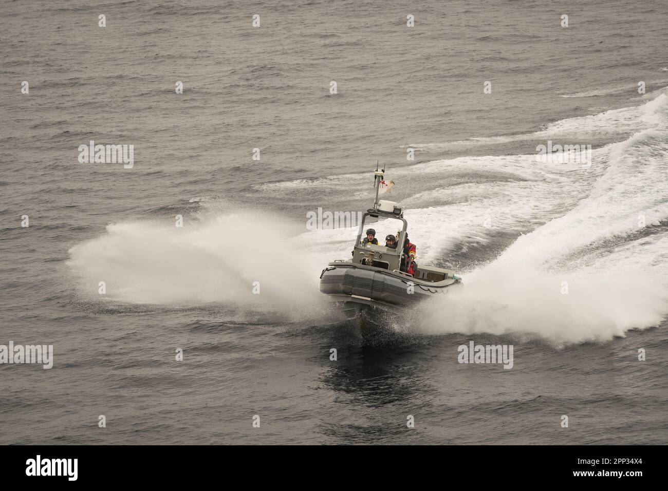 Small Rigid Hull Inflatable Boat (RHIB) launched by HMCS Margaret ...