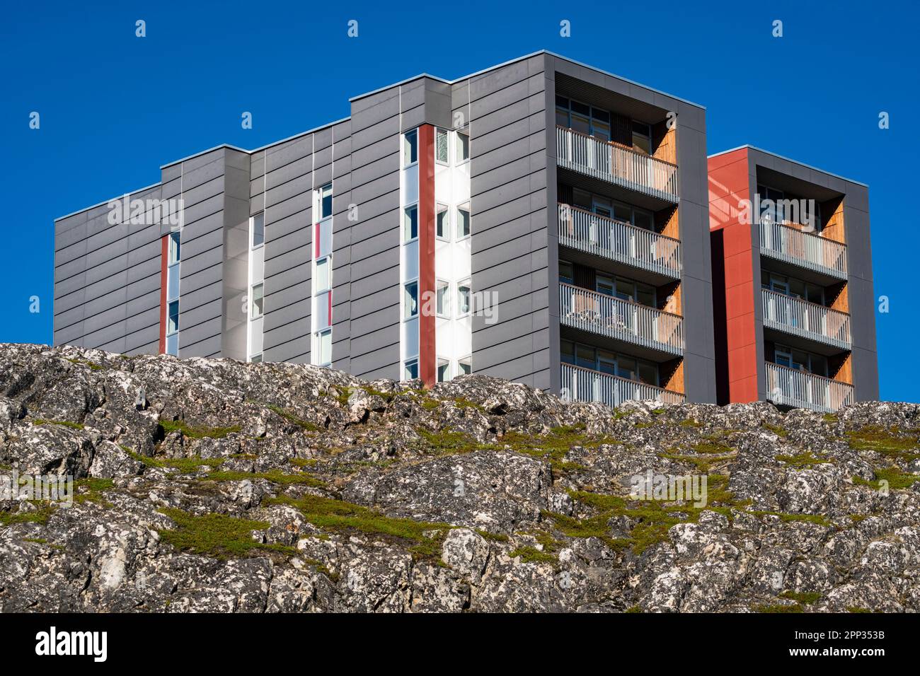 Modern apartment building in Nuuk, Greenland Stock Photo Alamy