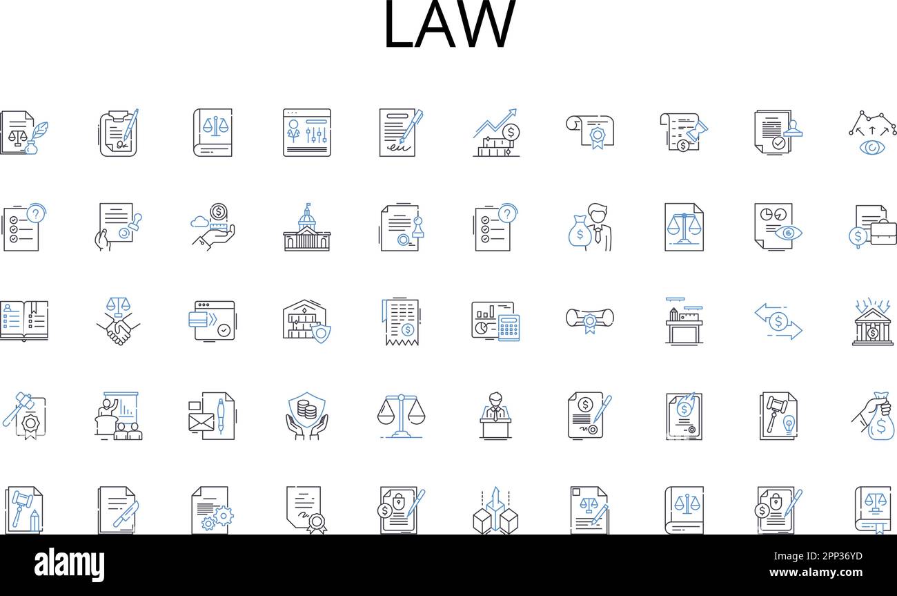 Law line icons collection. Collaborators, Entrepreneurs, Innovators ...