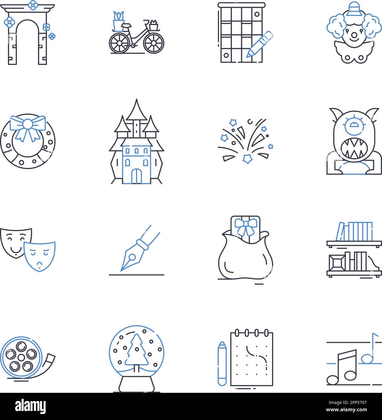 Unusual fascinations line icons collection. Cryptography, Entomology ...