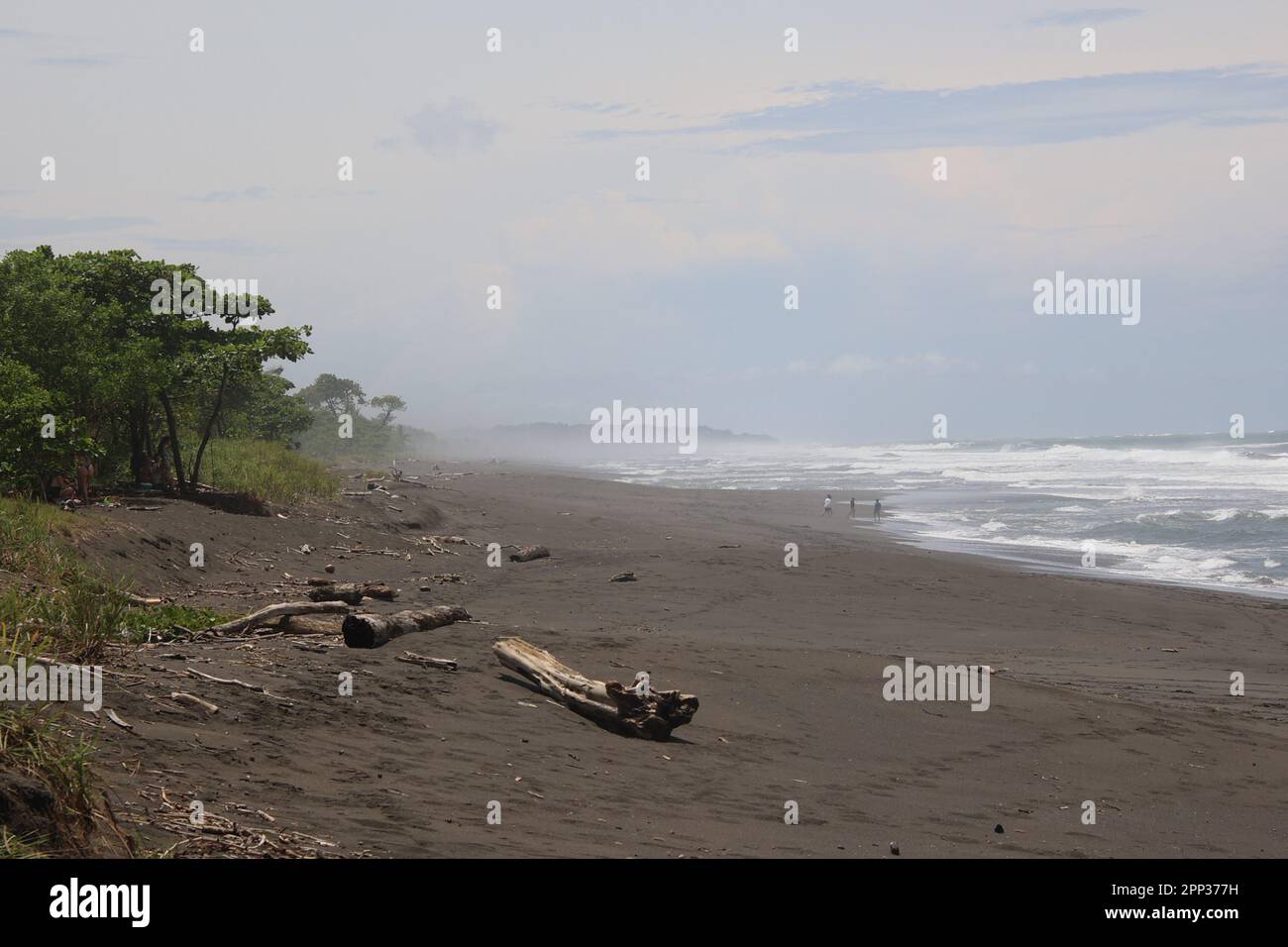 Playa Hermosa in Jaco, Costa Rica, is a beautiful beach known for its calm waters and excellent surfing conditions. The area also offers stunning suns Stock Photo