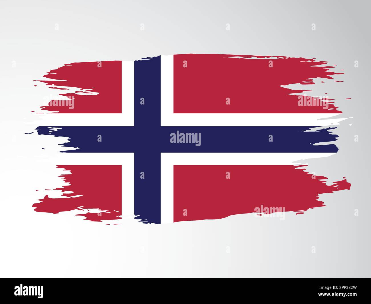 Vector flag of Norway drawn with a brush Stock Vector Image & Art - Alamy
