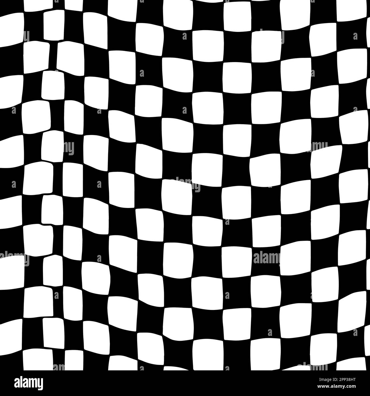 Vector Optical Illusion Black and White Seamless Pattern Stock Vector ...