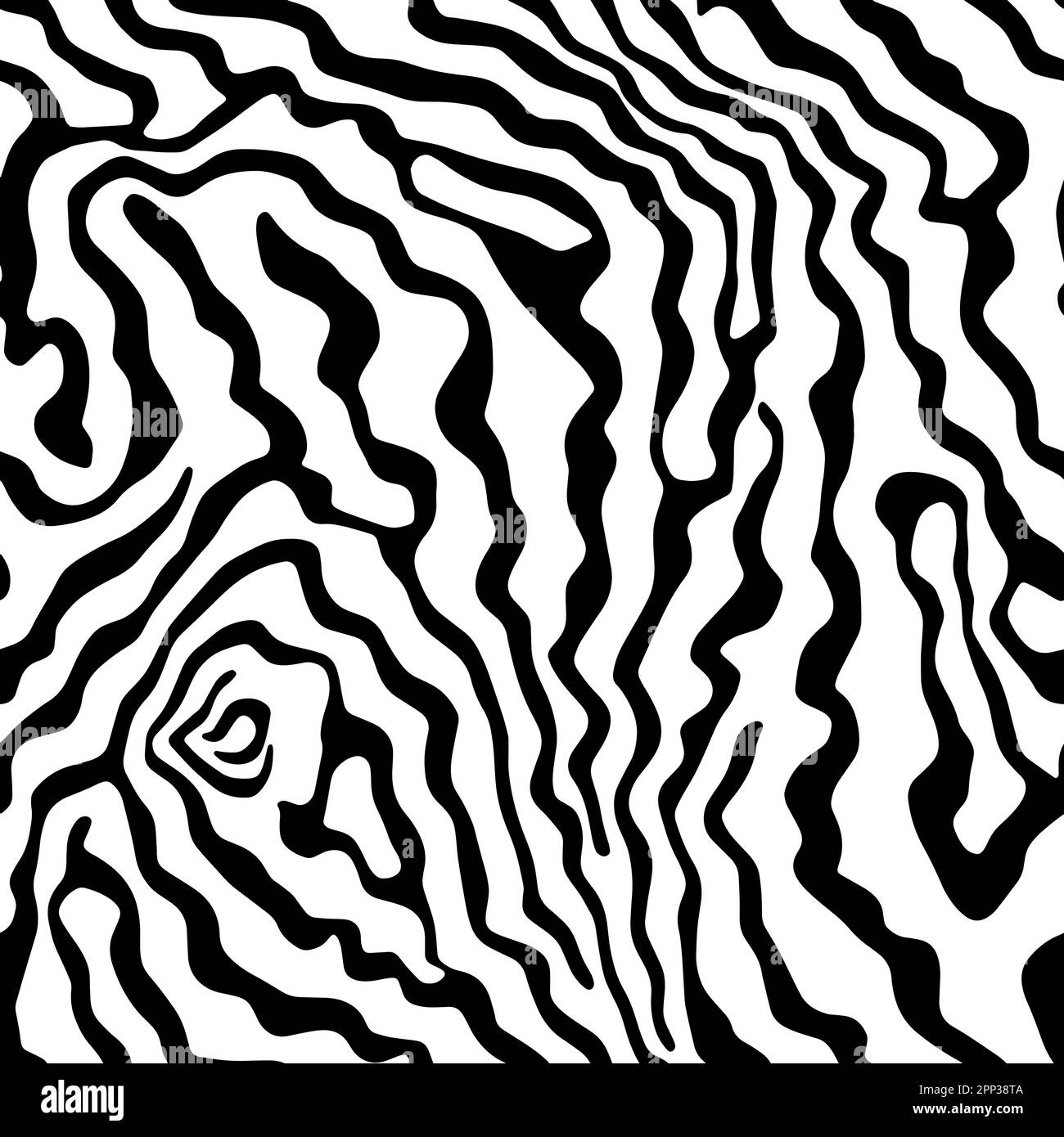 Vector Optical Illusion Black and White Seamless Pattern Stock Vector ...