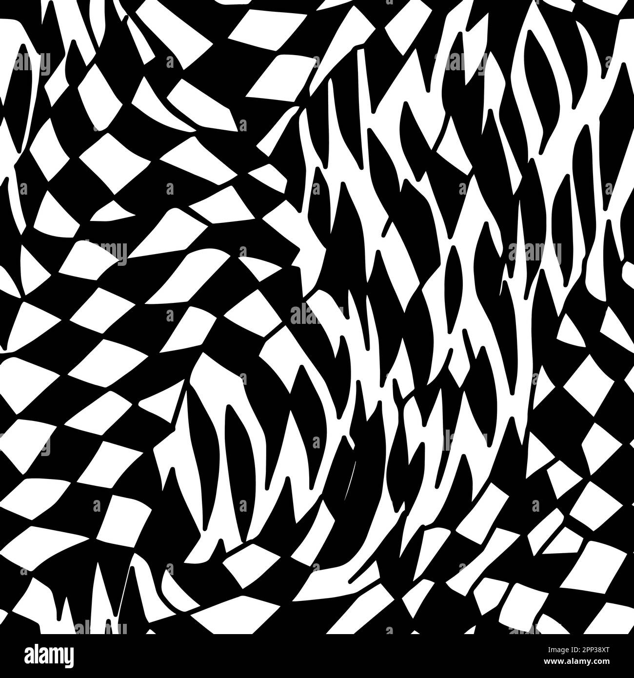 Vector Optical Illusion Black and White Seamless Pattern Stock Vector ...