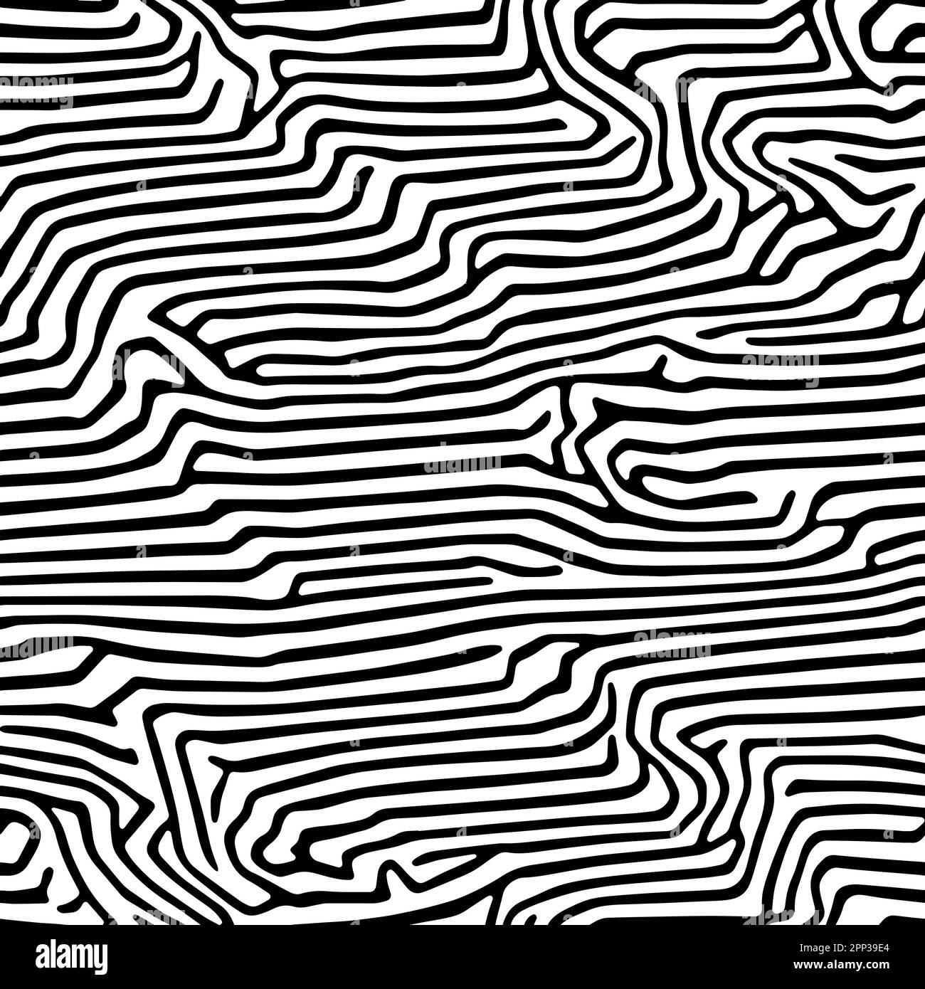 Vector Optical Illusion Black and White Seamless Pattern Stock Vector ...