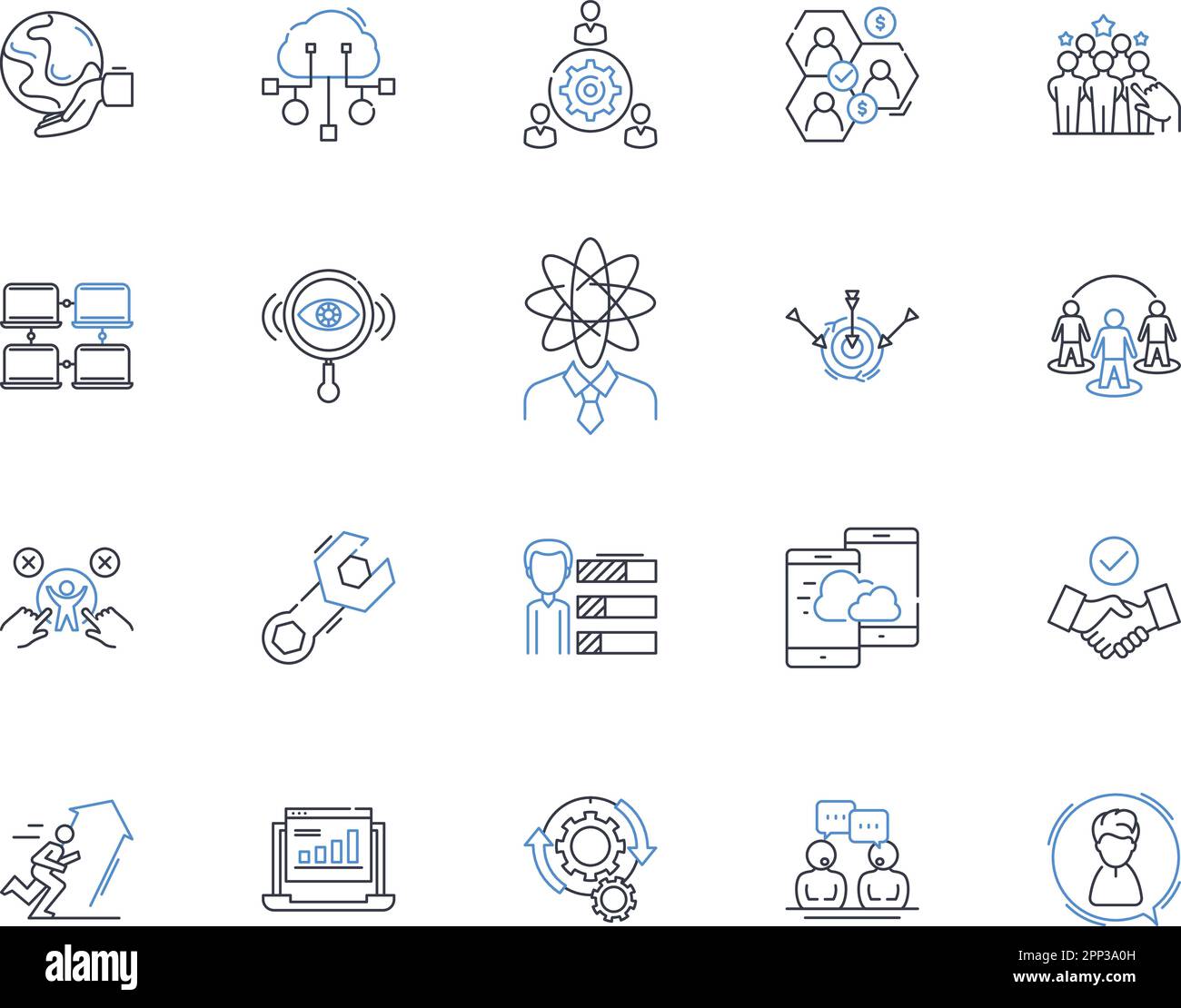 Intellectual development line icons collection. Learning, Curiosity ...