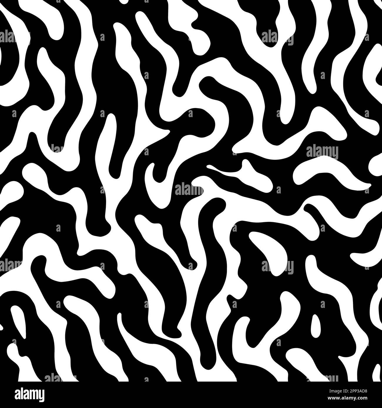 Vector Optical Illusion Black and White Seamless Pattern Stock Vector ...