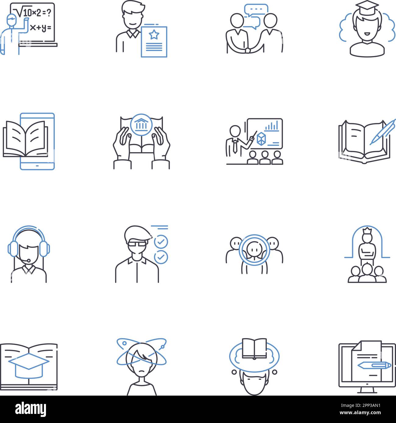 Role model line icons collection. Inspirational, Motivational 